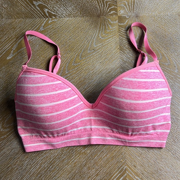 LAURA ASHLEY Pink Stripe Bra 36C - Picture 1 of 9